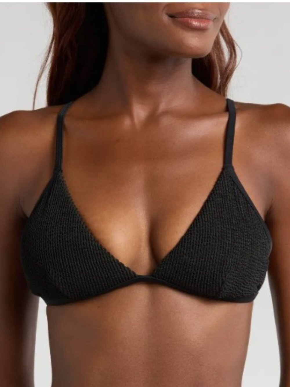 Good American's Always Fit Triangle Bikini Top Size Black 2XL